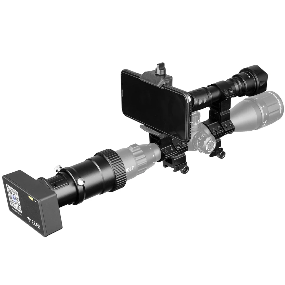 Brezžična Nočno Gledanje Na Prostem, Področje Optike Pogled Taktično Digitalni Infrardeči S Povezavo Telefona Svetilka Riflescope Lov
