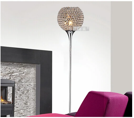 Vroče prodajo luksuznih sodobne kratek moda K9 kristalno E27 led talna svetilka za dnevno sobo, soba dekor svetlobe