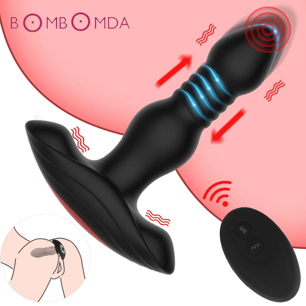 Vibrator za ženske z Brezžičnim Daljinskim Teleskopsko Dildo Massager Moški Prostate Butt Plug Vibrator Analni Seks Igračke Za Moške