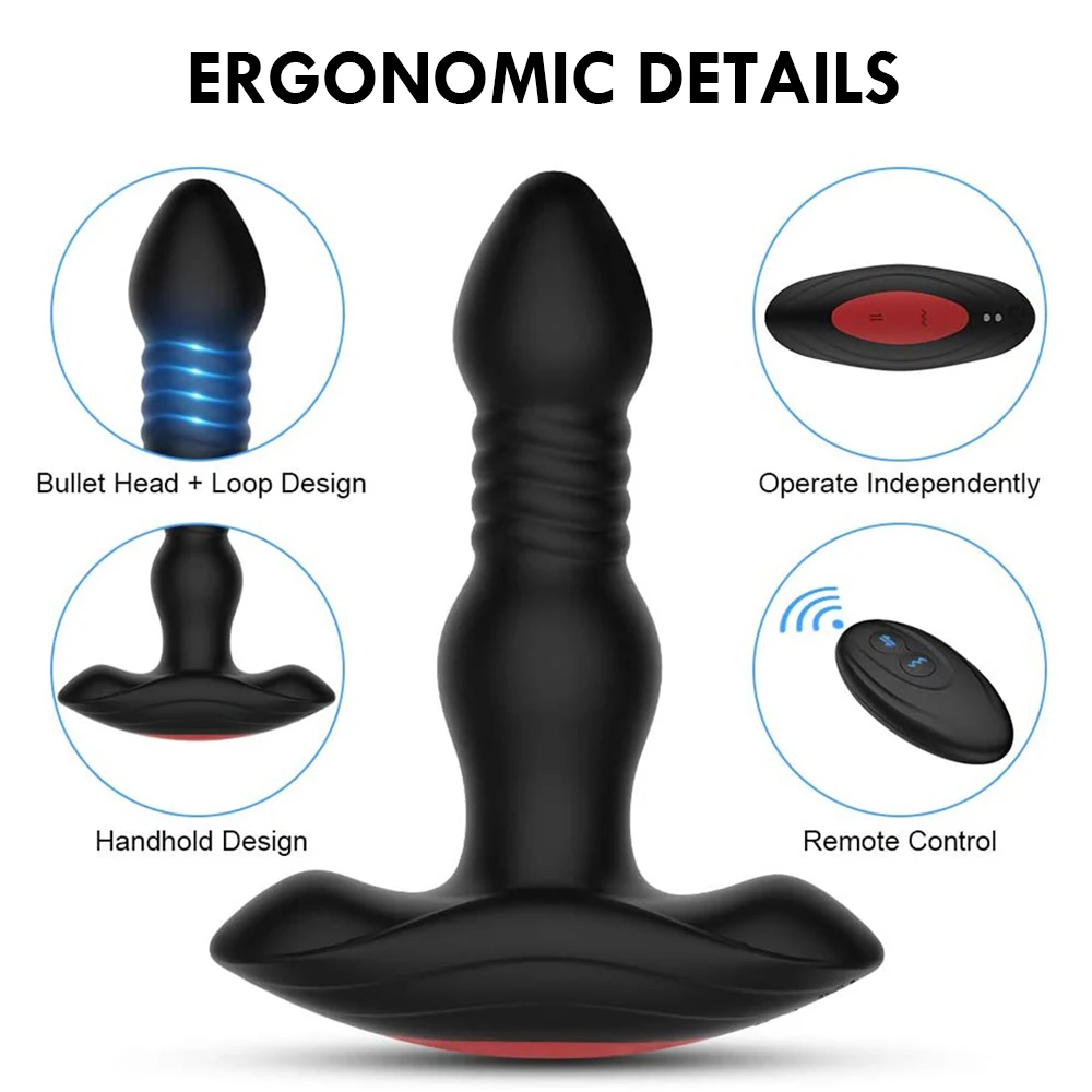 Vibrator za ženske z Brezžičnim Daljinskim Teleskopsko Dildo Massager Moški Prostate Butt Plug Vibrator Analni Seks Igračke Za Moške