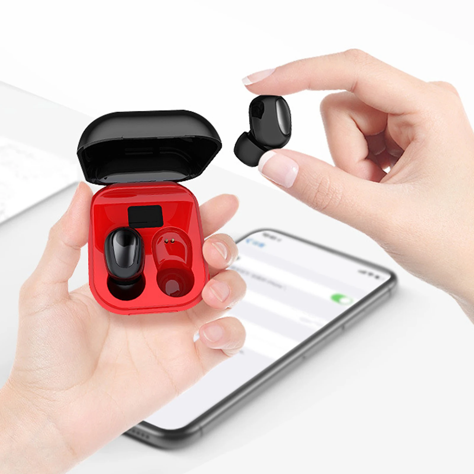 TWS Čepkov X10 Bluetooth V5.0 Slušalke LED Digital Stereo in-ear Slušalke za Xiaomi Gaming Slušalke Z Mikrofonom