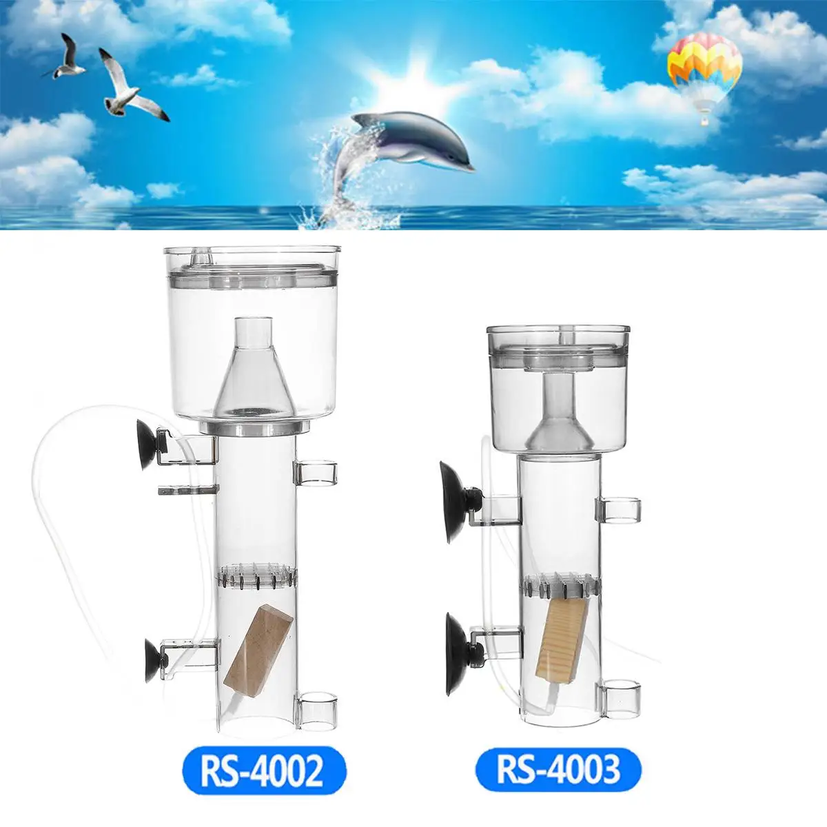 Aquarium Fish Tank Beljakovin Ločilo morska voda Slana Zunanje Skimmer Filter 600-800L/h Pretok Čiščenje Vode Kakovost