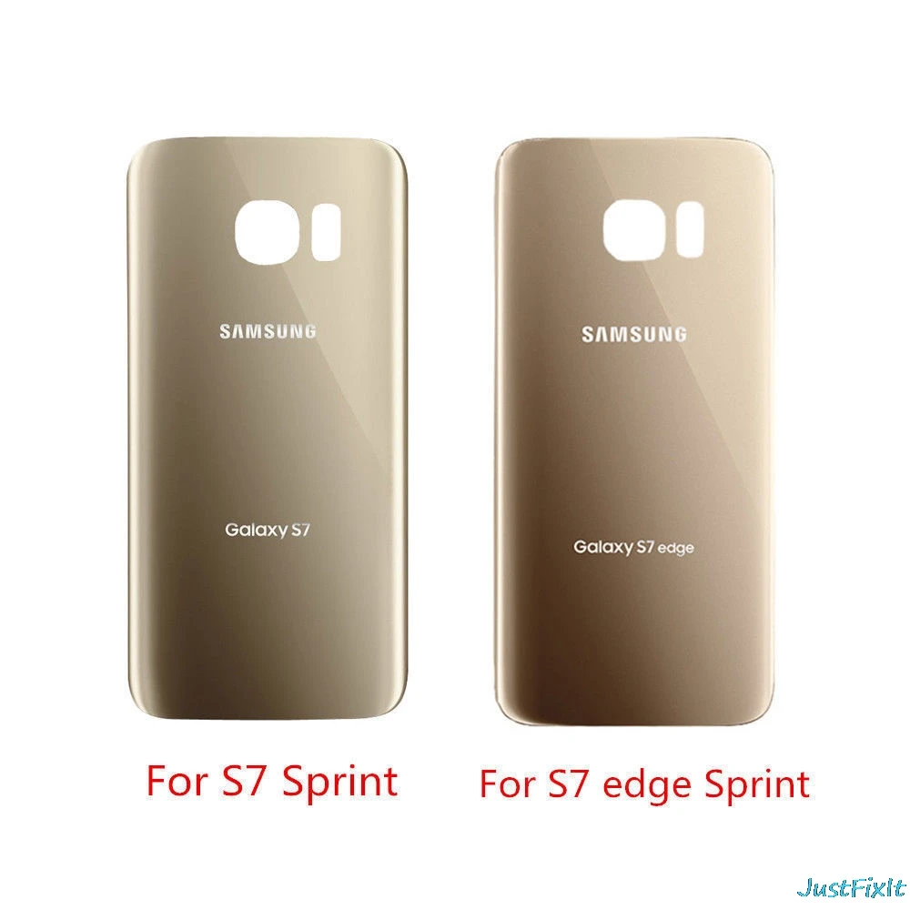 Za SAMSUNG Galaxy S7 rob G930A G930F G935F G935A Hrbtni Pokrovček Baterije Vrata, Zadnje Steklo Ohišje Primeru Zamenjajte Pokrov Baterije