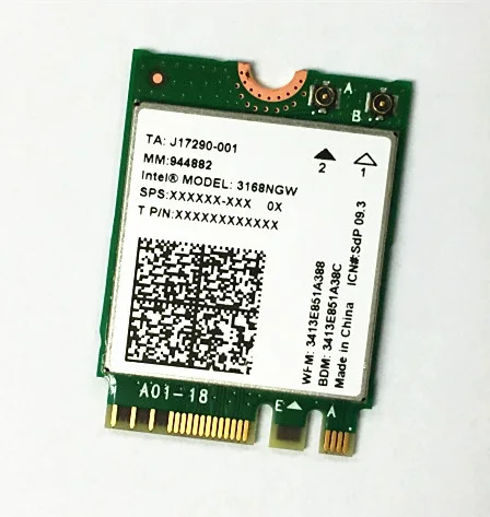 SSEA Debelo Brezžično Kartico Za Intel Dual Band 3168 AC 3168NGW NGFF 802.11 AC 2.4 G/5Ghz wifi +Bluetooth 4.2