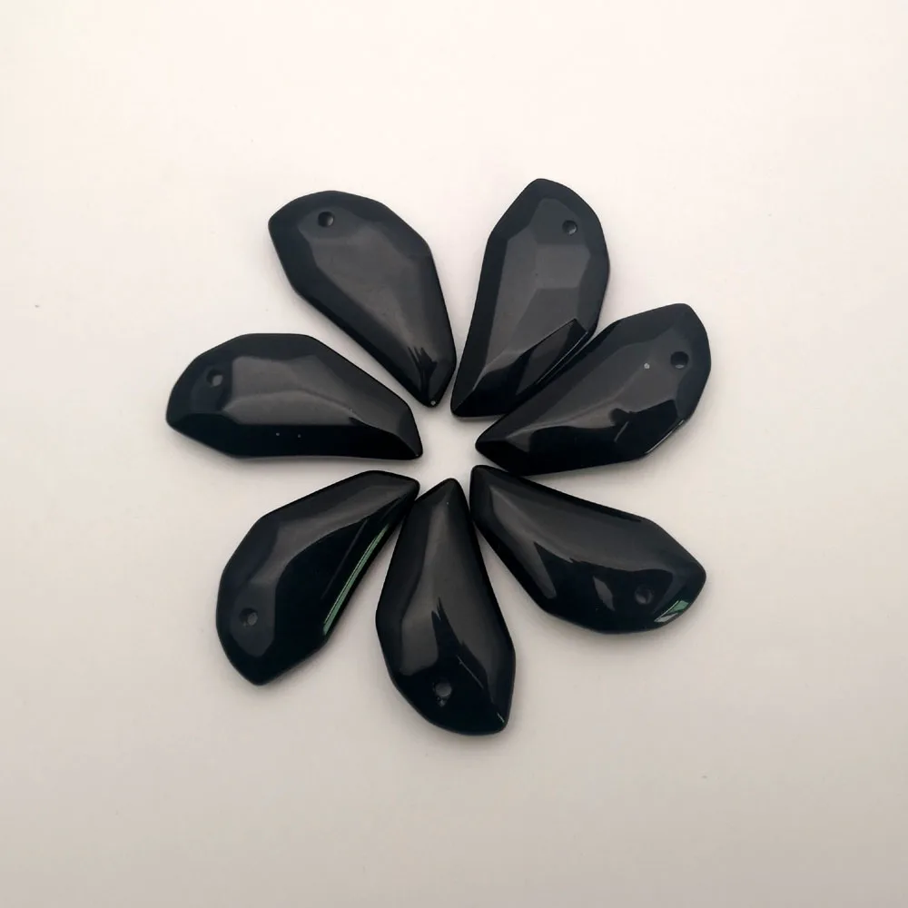 Moda Naravnega kamna Obsidian Angel krila ogrlico, obesek za nakit, izdelava pribor brezplačna dostava 12pcs Spominsko Darilo