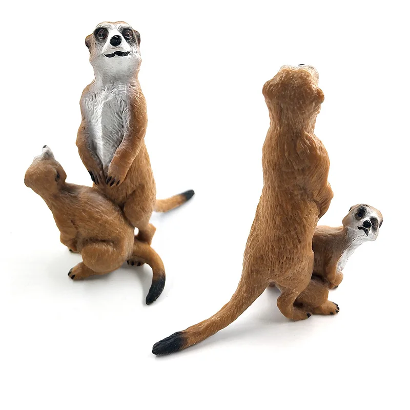 Simulacija Luštna Majhna Meerkat živali model plastičnih slika dom dekor figurice za dekoracijo pribor sodobne Darilo za igrače Za Otroke