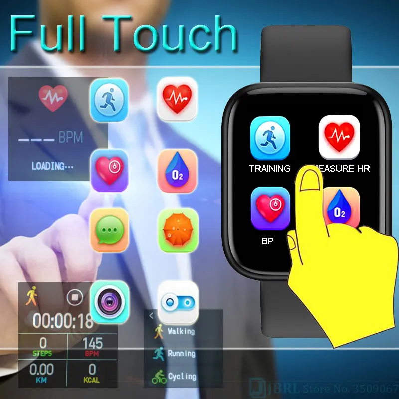Pametno Gledati Ženske Moški Fitnes Tracker Srčnega utripa Bluetooth Šport Nepremočljiva Zapestje Gledati Za Android IOS Smartwatch Ur
