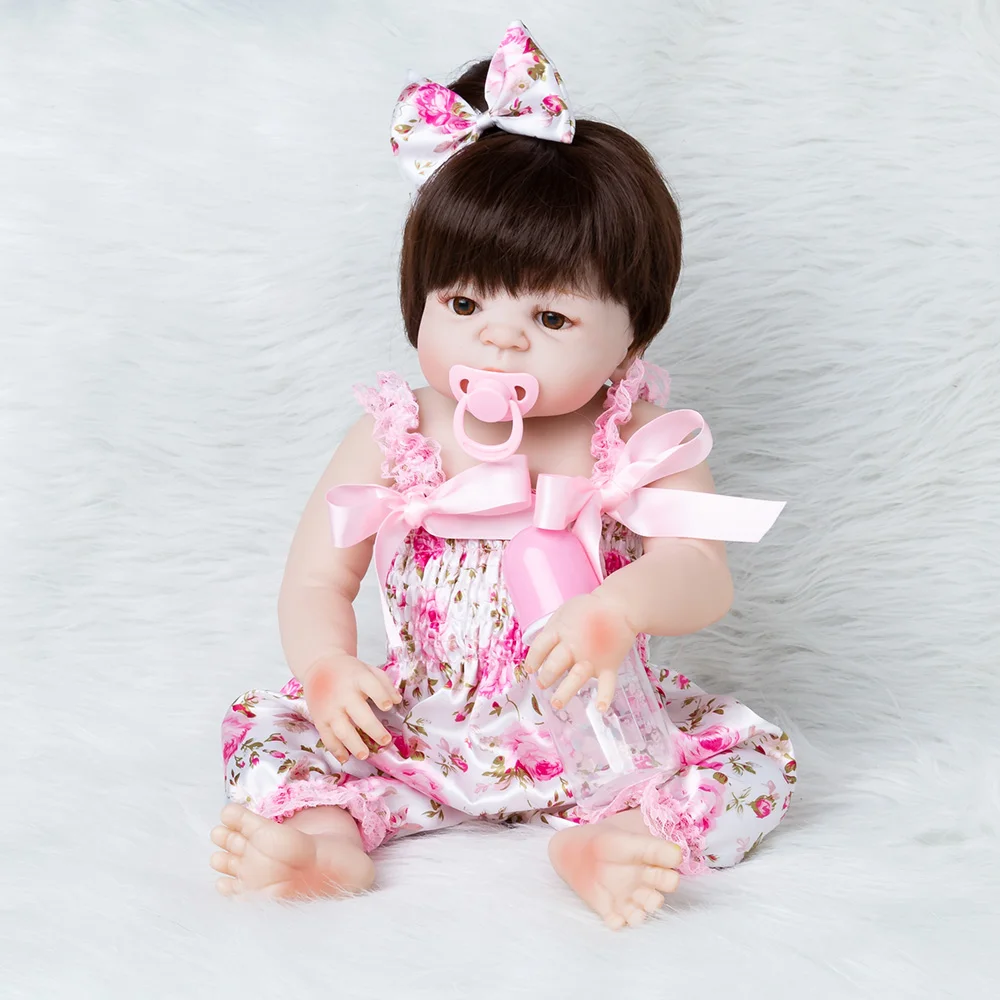 55 cm za Celotno Telo, Silikonski Prerojeni Baby Doll Dekle Newbron Veren Princesa Bebe Rojstni dan Božično Darilo Brinquedos