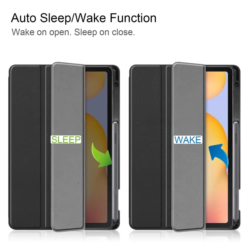 Za Samsung Galaxy Tab S6 Lite 10.4 palčni Lahki Ohišje z Auto Sleep/Wake Funkcijo za SM-P610 P615 z Mehko Film+ Pen
