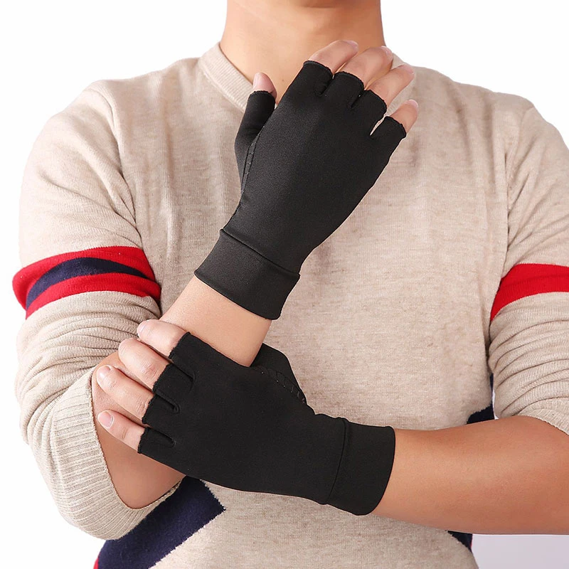 Pol Prsta, Anti-slip Terapija Rokavice Skupno Lajšanje Bolečin 1 Parov Fingerless Rokavice Stiskanje Artritis Rokavice