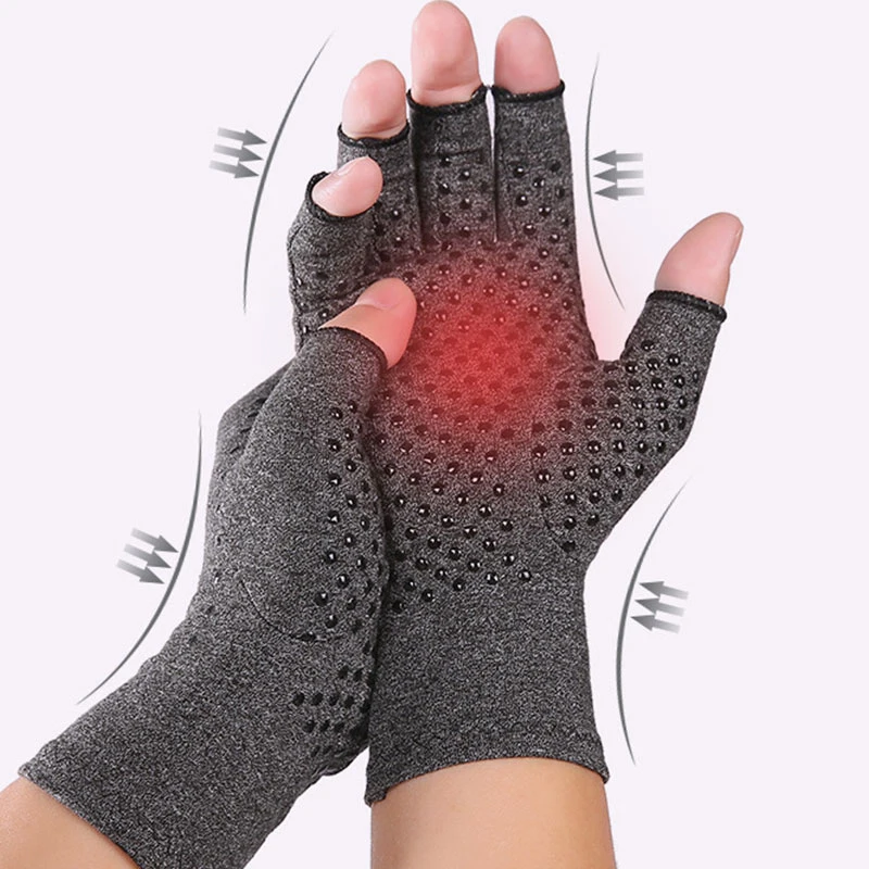 Pol Prsta, Anti-slip Terapija Rokavice Skupno Lajšanje Bolečin 1 Parov Fingerless Rokavice Stiskanje Artritis Rokavice