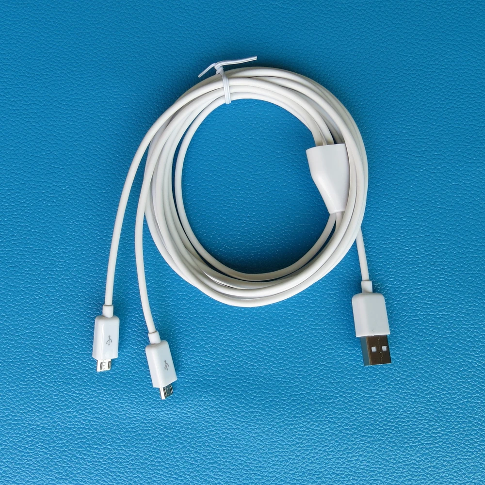 24AWG 3meter 10 m Dvojno Mikro USB Kabel Razdelilnik Moči 2 Micro USB Naprav hkrati