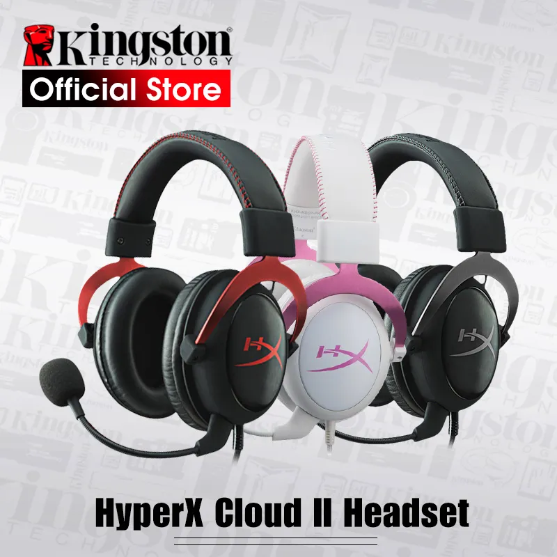 Kingston HyperX Cloud II Hi-Fi Gaming Slušalke Gun Metal/ Roza/ Rdeče Slušalke
