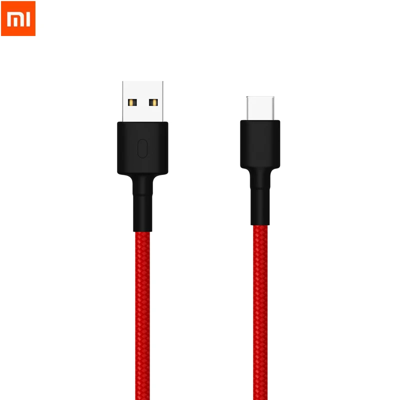 Xiaomi USB-C Tip-C Hitro Polnjenje Kabla s Kovinsko Lupino Priključek Pleteni Žici 100CM Podporo Max QC3.0 3A Za Pametni Telefon