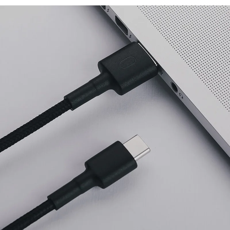 Xiaomi USB-C Tip-C Hitro Polnjenje Kabla s Kovinsko Lupino Priključek Pleteni Žici 100CM Podporo Max QC3.0 3A Za Pametni Telefon