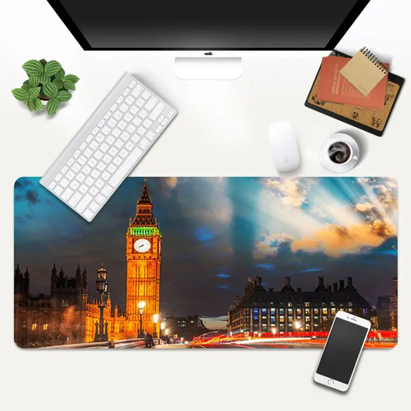 Moj Najljubši Big Ben v Londonu Udobje Miško Mat Gaming Mousepad Gaming Mouse Pad Velike Deak Mat 700x300mm za overwatch/cs pojdi