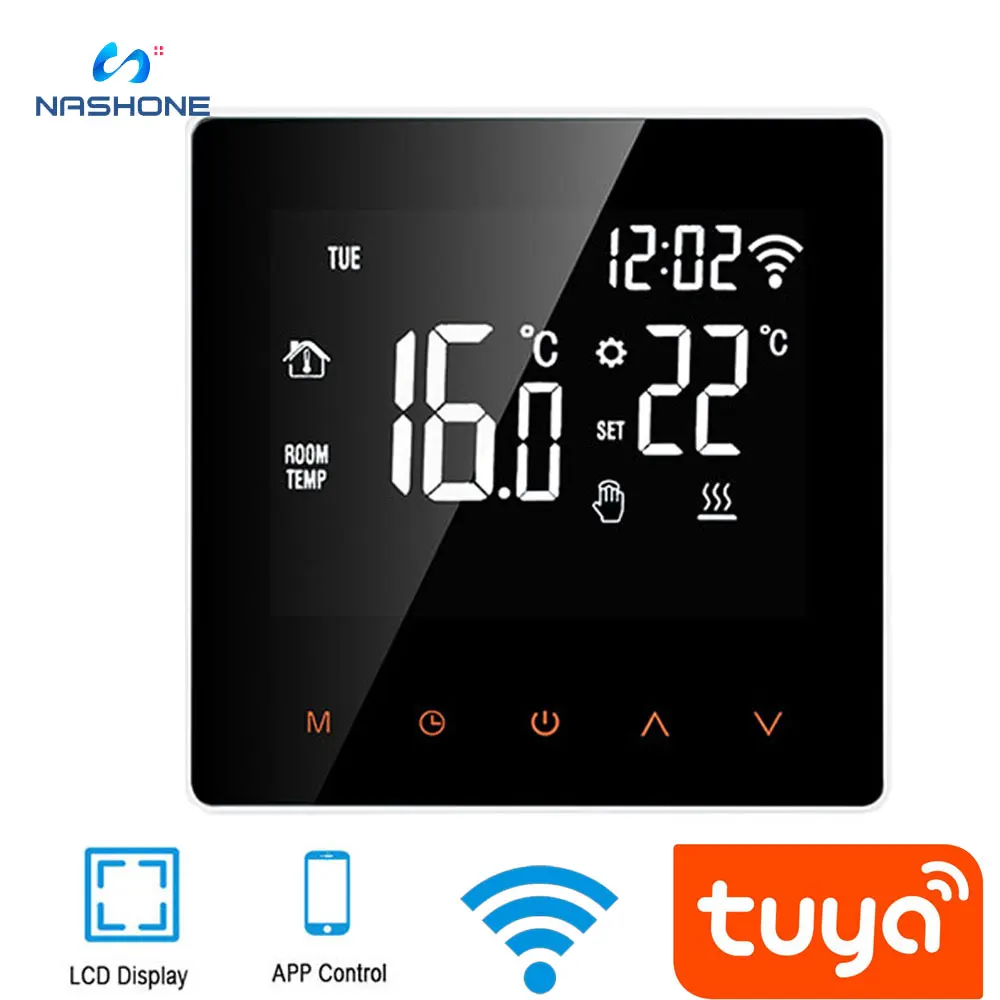 Nashone Tuya WiFi Smart Termostat, Električni Talne Ogrevalne Vode/Plinski Kotel Temperature Daljinski Upravljalnik Za Google Doma,Alexa
