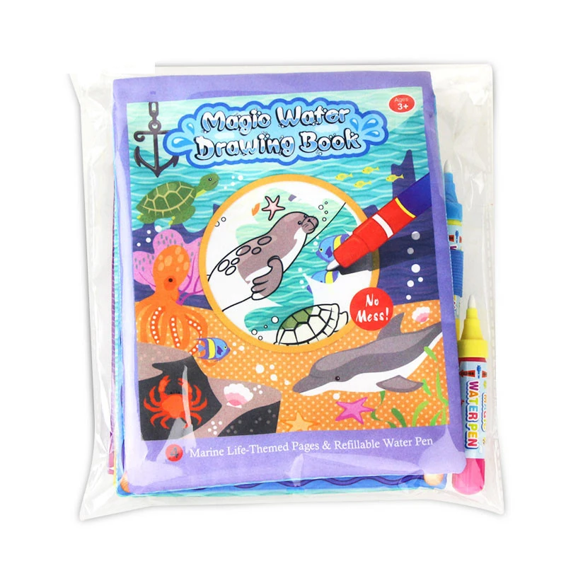 Čarobno Vodo Risanje Igrače Nastavite Krpo Knjiga Doodle Ocean Živali Serije Slikarstvo Mat Začetku Izobraževalne Igrače Za Otroke, Otroci Baby