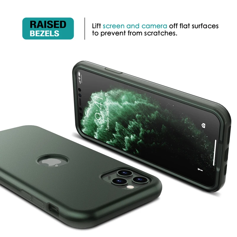 Telefon primeru za iPhone 11 pro Max Primeru Mehko TPU Odbijača Primeru Z vgrajenim Zaščitnik Zaslon barva capa primeru za Iphone 11