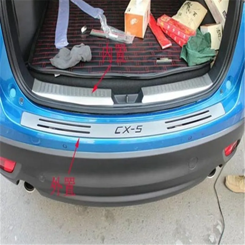 Avto oblike iz Nerjavečega Jekla Zadnji Odbijač Zaščitnik Polico Trunk Tekalne plasti Ploščo Trim Avto Styling Za Mazda CX-5 CX5 CX 5 2013-2016