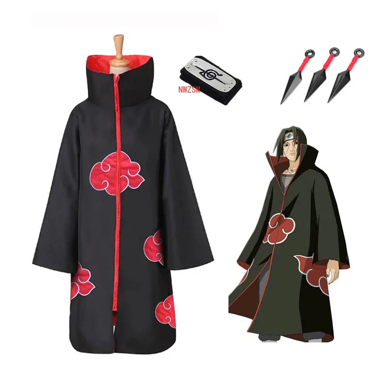 Vroče Prodaje Anime Naruto Akatsuki /Uchiha Itachi Cosplay Božično Zabavo Halloween Kostum Plašč, Ogrinjalo