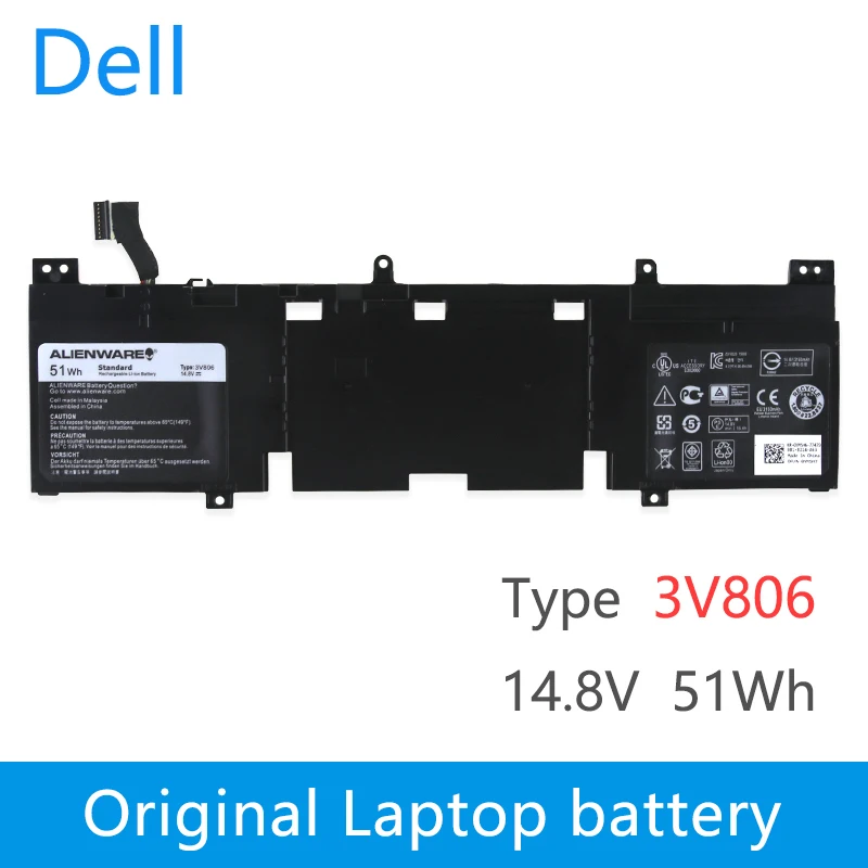 Dell Originalne Nova Nadomestna Laptop Baterija Za DELL ALIENWARE 13 R2 2P9KD 3V806 Serija Tablet 15.2 V 62wh N1WM4 02VMGK