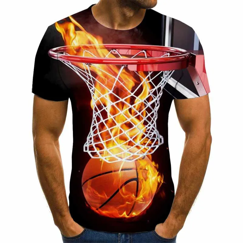 2020 Nove Moške 3D T-shirt Plamen Budilka Natisnjeni Risanka Majica Poletje Moda Priložnostne Ulica T-shirt Velikost XXS-6XL