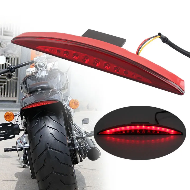 Zadaj Rdeča Fender Nasvet Zavore Rep Svetlobe LED Paše Za Harley Zlom FXSB 2013 17 14-16