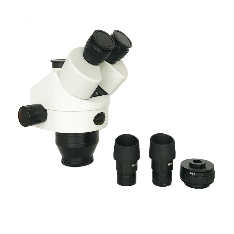 2020 Novo 7X-45X Simul-Osrednja Trinocular Zoom industrijske Stereo Mikroskop Glavo+1X 0.5 X 0.7 X 2.0 X pomožni cilj barlow leča