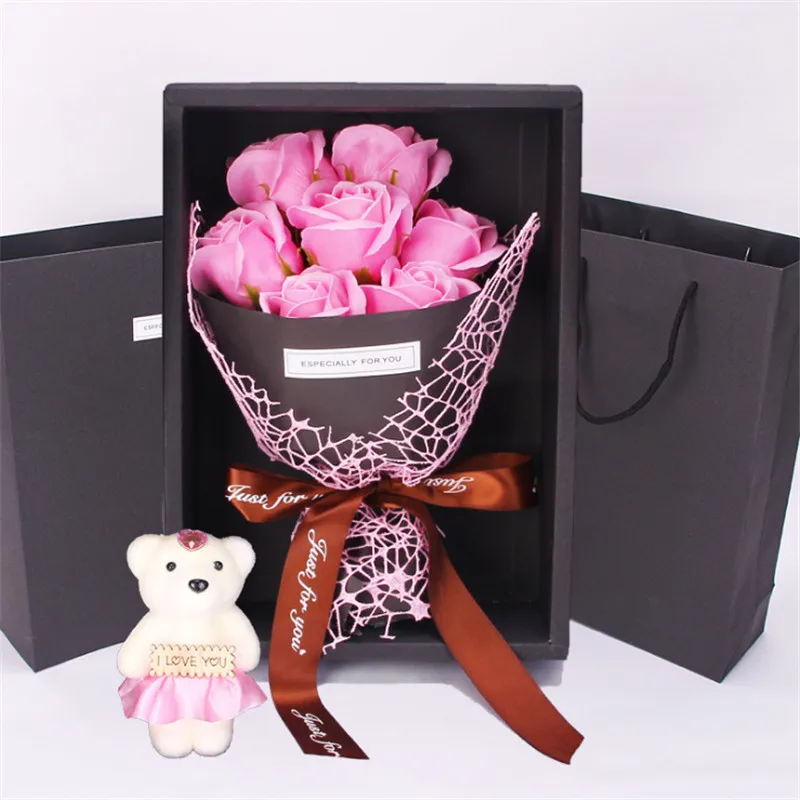 7 kos Milo Rose Cvet Umetno Cvetje Šopek Poročni Doma Dekor materinski Dan, Valentinovo Darilo Polje Umetne Rože