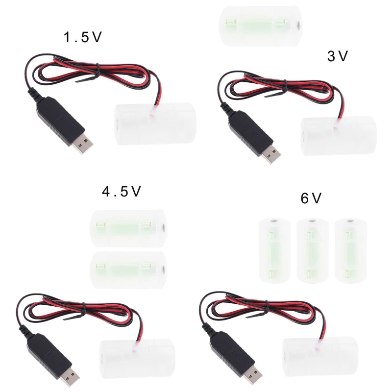 D Baterije Eliminator 2m Pogon USB Kabel Zamenjajte 1 do 4Pcs 1,5 V LR20 D Baterije za Tankless bojler Igrače, Svetilke
