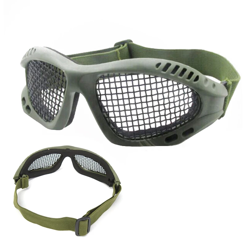Paintball Oči Zaščitna Udobno Airsoft Neto Varnost Taktično Očala Zaščitna Očala, Jeklene Žične Mreže Velika Očala, Pohodništvo Očala