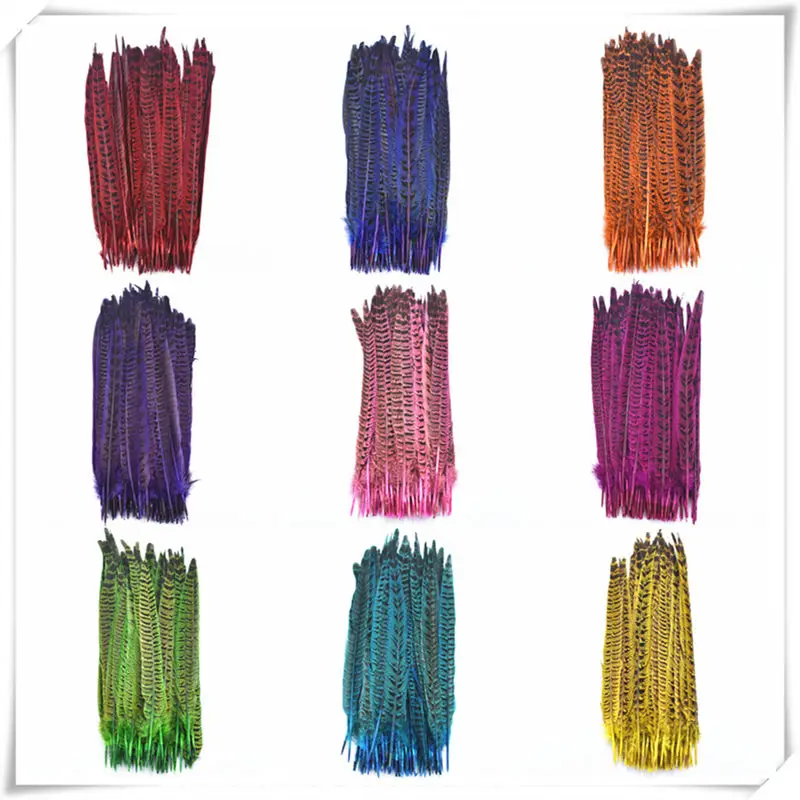 Nova Naravna barvanje fazan repnega perja, ki je 100-500PCS 25 - 30 cm DIY headdress/Poroka dekoracija obsegov in perje za obrt