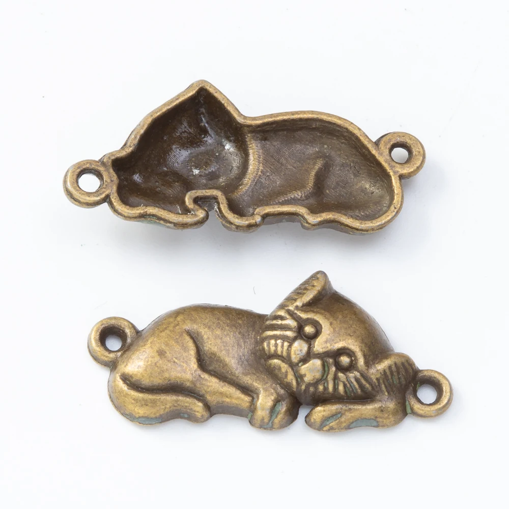 30 kosov retro kovinski cinkove zlitine mačka Obesek za DIY ročno izdelan nakit, ogrlico, zaradi česar 8183