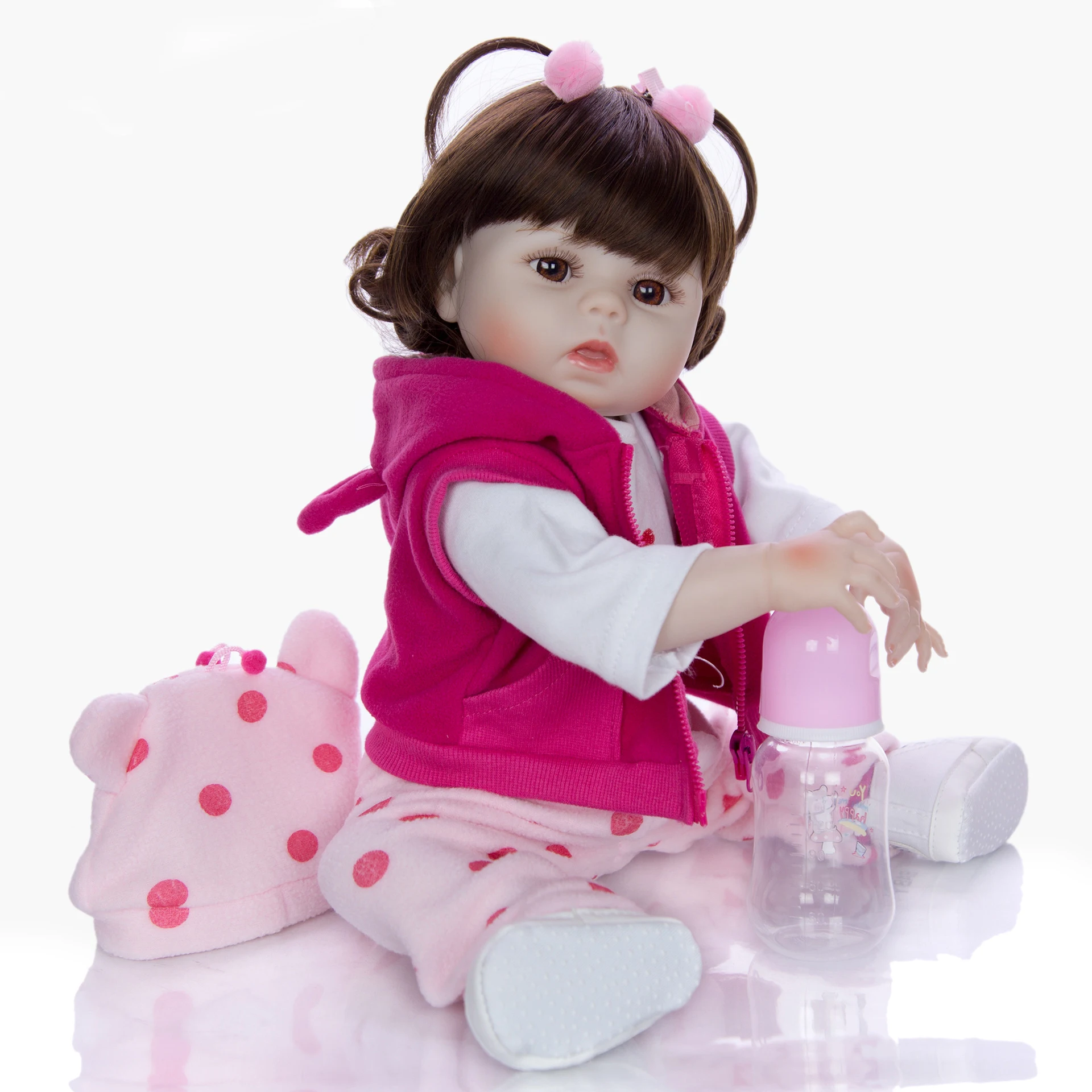 48 cm za Celotno Telo, mehki Silikonski Prerojeni Dojenčki Lutke realistično simulacijo bb rodi punčko igrača rojstni dan bonecas otroci darilo