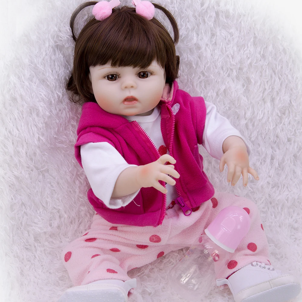 48 cm za Celotno Telo, mehki Silikonski Prerojeni Dojenčki Lutke realistično simulacijo bb rodi punčko igrača rojstni dan bonecas otroci darilo