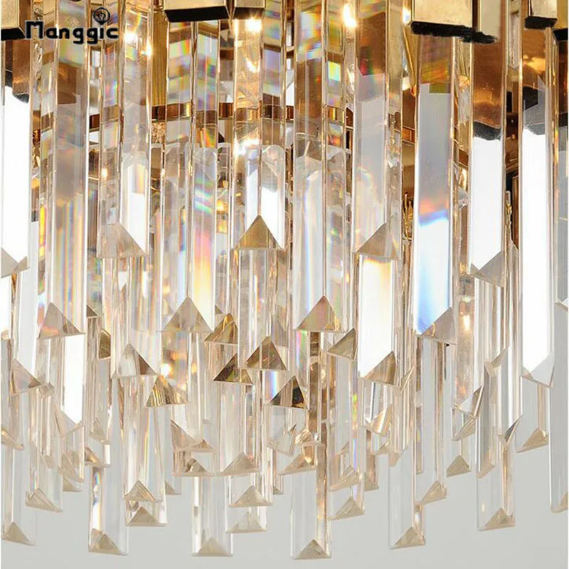 Luksuzni design lestence sodobne svetilke AC110V 220v zlato jedilnico, dnevna soba lestenci crystal LED luči