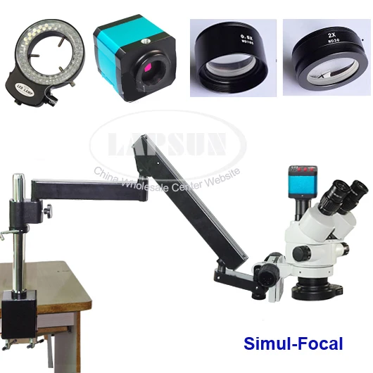 3,5 X-90X Simul-osrednja Trinocular Industrijske Pregled Stereo Zoom Mikroskop +14MP HDMI fotoaparat + Dolgo Roko Težka Boom Stojalo