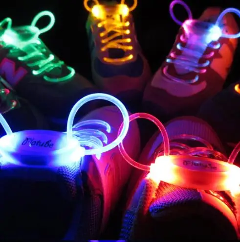 Light up Modni LED Svetlobna Shoelaces Flash Stranka Žareče Čevelj Strune za Fante in Dekleta, vroče prodaje