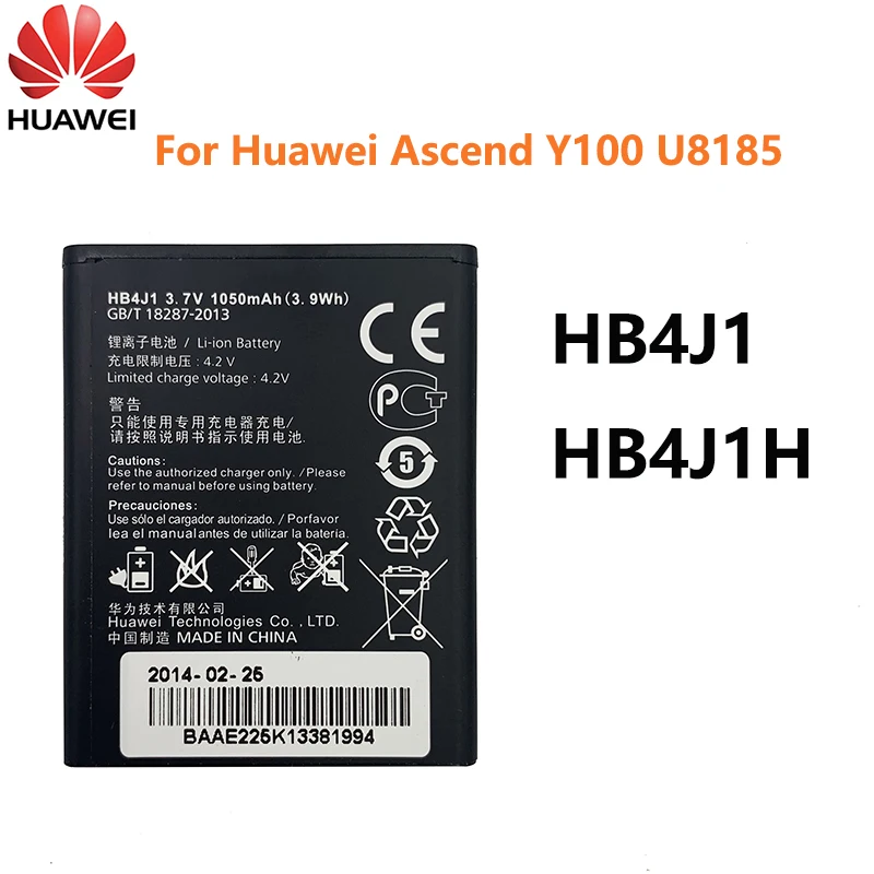Originalni Hua wei Vzpon Y100 Baterija Nove 1200mAh HB4J1/HB4J1H Baterija Za Huawei Vzpon Y100 U8185 telefon Baterije