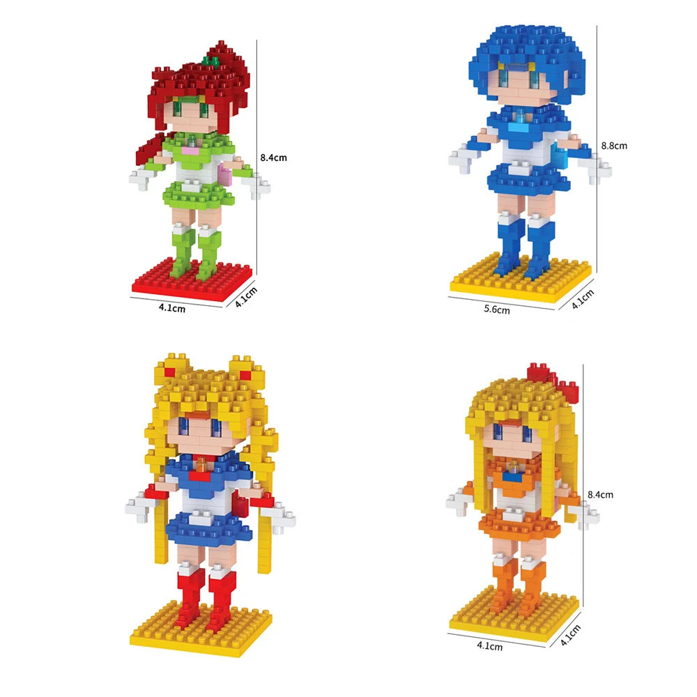 Sailor Moon Hino Majhen Gradnik Rei Minako Aino Mizuno Ami Chiba Model Izobraževalne Akcije Slika Igrače za Otroke, Otroci