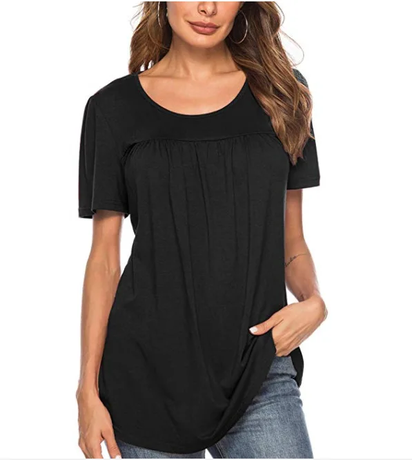 Nova moda poletni t-shirt modni o vratu kratek rokav t-majice ženske vrhovi plus velikost svoboden tees barva camisetas mujer