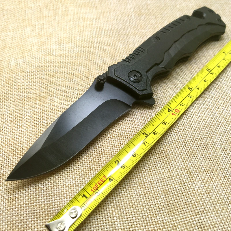 Kakovost Črna Zložljiva Lovski Nož 7CR17Mov Pol Nazobčano Rezilo Taktično Kampiranje za Preživetje, Boj proti Žep Noži EOS Multi Orodje