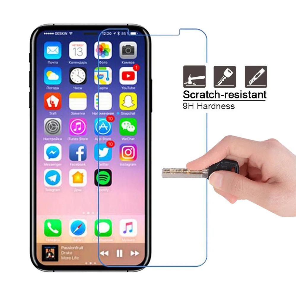 10PCS v Razsutem stanju Za iPhone X 0,3 mm 2.5 D Jasno 9H Premium Kaljeno Steklo Zaščitnik Zaslon za iphone Deset Mobilni Telefon Dodatki