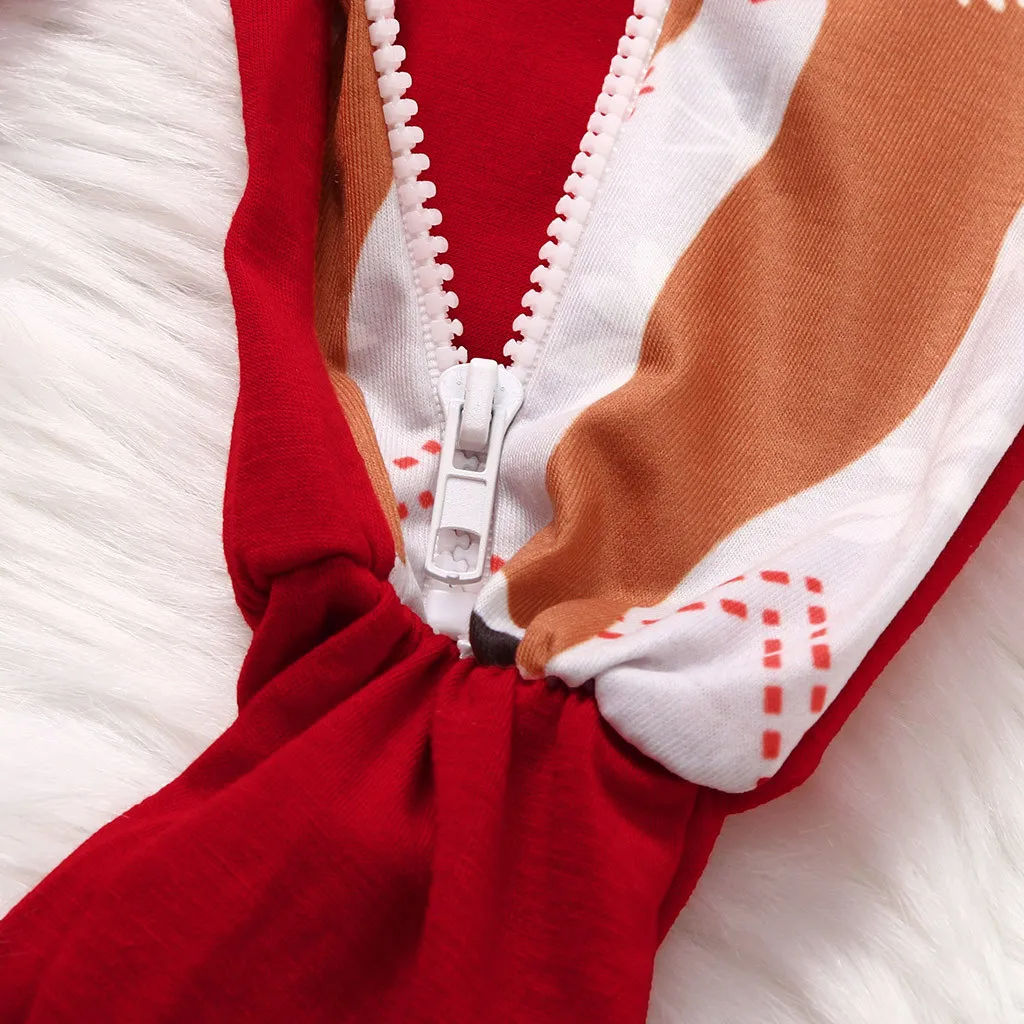 2019 Novo Recien Nacido visoke kakovosti jumpsuit novorojenček dojenček fant obleko Božič red tiskanja jelena jumpsuit oblačilih детские вещи 40*