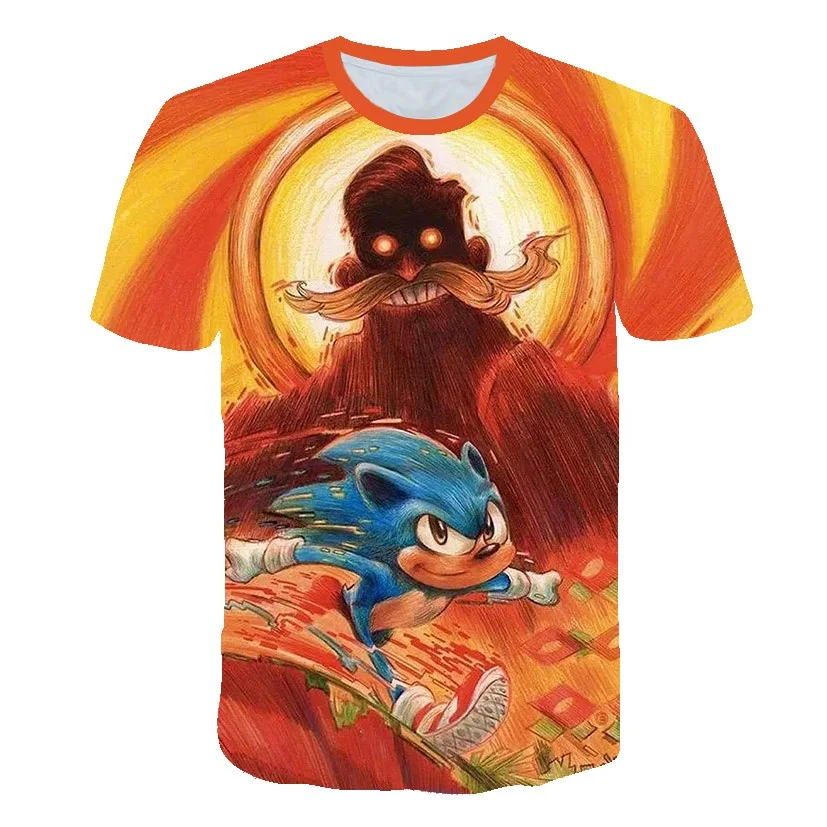 Sonic Hedgehog Fantje Majica s kratkimi rokavi Otroci Risanka Tshirt Smešne Majice za Dekleta Otroka, T-Majice Otroci Oblačila 2020 Novo Tee Vrhovi