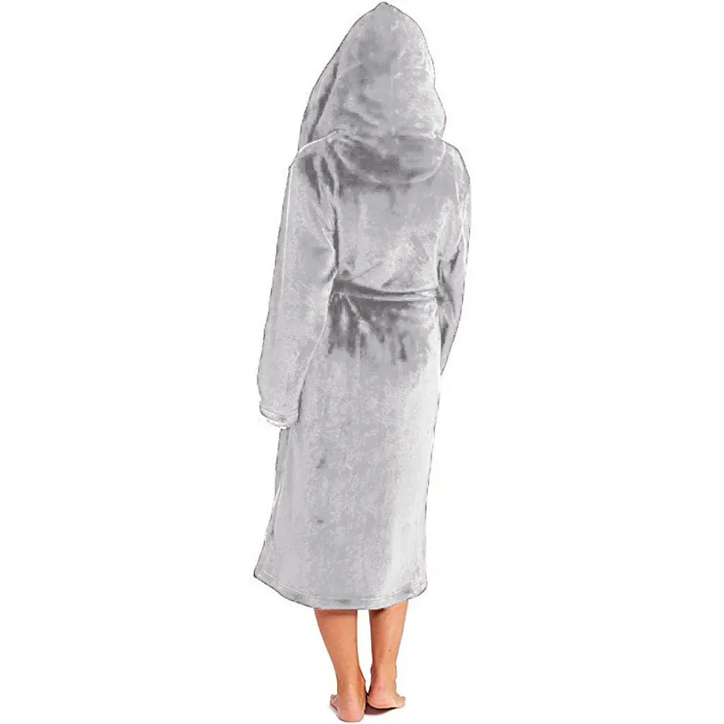 Ženske Zimske Barva Sleepwear Lady Plišastih Podaljšali Šal Kopalni Plašč Domov Oblačila Z Dolgimi Rokavi Haljo Homewear 2020 Пижама