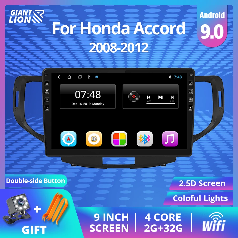 2din Android 9.0 avtoradia Za Honda Accord 8 2008-2012 Avto Večpredstavnostna Video Predvajalnik Navigacija GPS Ni 2din Avto Dvd Predvajalnik