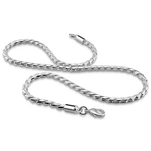 Nove moške 925 sterling srebrna ogrlica kača modno oblikovanje srebrno verigo 56 cm, za moške čar nakit za pošiljanje fanta prisoten