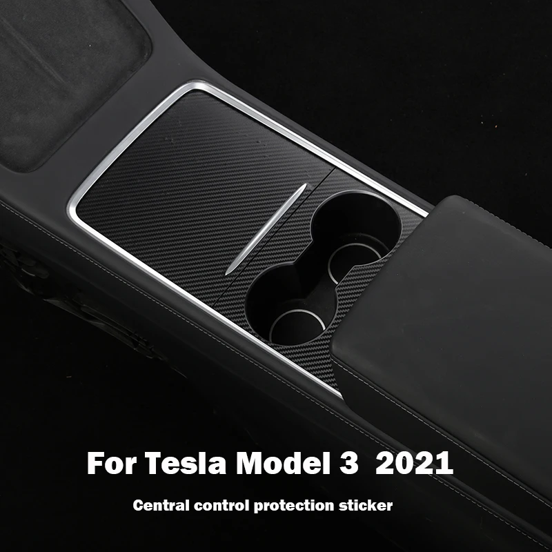 Avto Center Nadzorna Plošča Zaščitni Obliž za Tesla Model 3 2021 Model Y 2021 Ogljikovih Vlaken Avto Nalepke Notranja Oprema